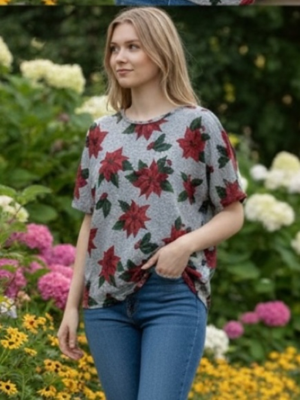 Olivia Blu Short Sleeve Top NWOT - Picture 4 of 6